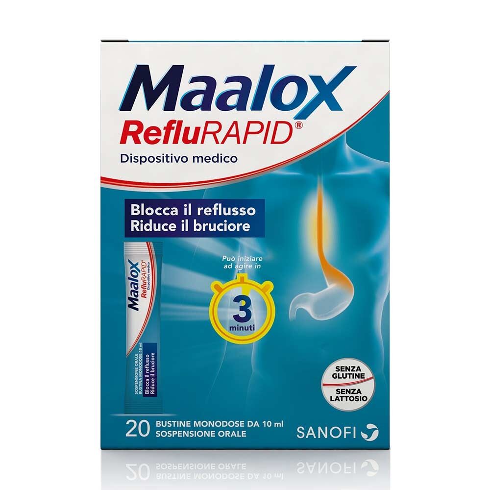 Sanofi Maalox Reflurapid Dispositivo Medico 20 Buste