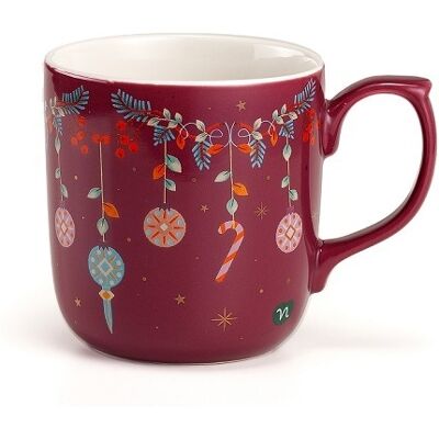 Neavita Mug Tazza in New Bone China Natale Rossa, 400ml Neavita Mug Tazza in New Bone China Natale Rossa, 400ml