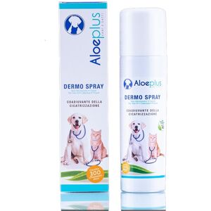 Aloe Plus Pet Aloe Plus Dermo Spray Coadiuvante della Cicatrizzazione Cani e Gatti, 100ml