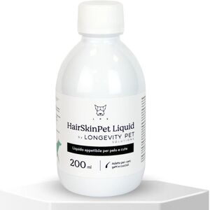 Longevity Pet HairSkinPet Integratore per Pelo Lucido Cane e Gatto, 200ml