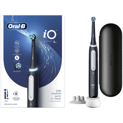 Oral-B iO - 4S Spazzolino Elettrico Ricaricabile Nero con Tecnologia Magnetica Oral-B iO - 4S Spazzolino Elettrico Ricaricabile Nero con Tecnologia Magnetica