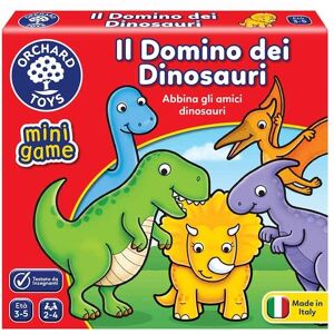 Orchard Toys Mini Game Domino dei Dinosauri Gioco Bambini 3-5 Anni, 1 Pezzo