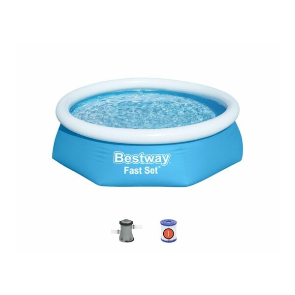 bestway piscina fast set 244x61cm con pompa filtro