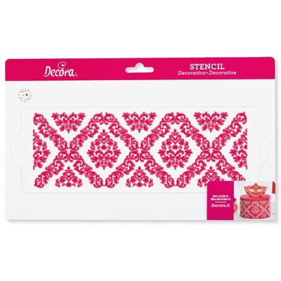 Stensile per Torte Damascato Decora - 10x30cm Trasparente Stensile per Torte Damascato Decora - 10x30cm Trasparente