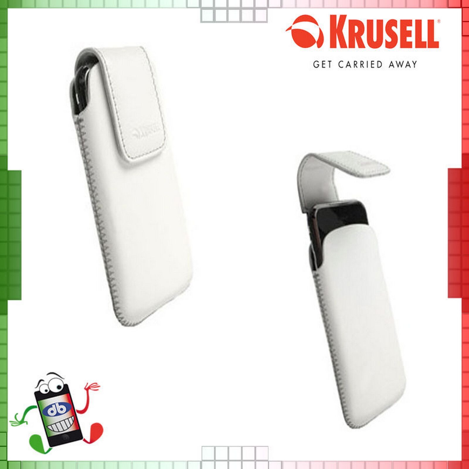 Krusell CUSTODIA VINGA Originale pelle BIANCO SAMSUNG GALAXY ACE DUOS TAGLIA M