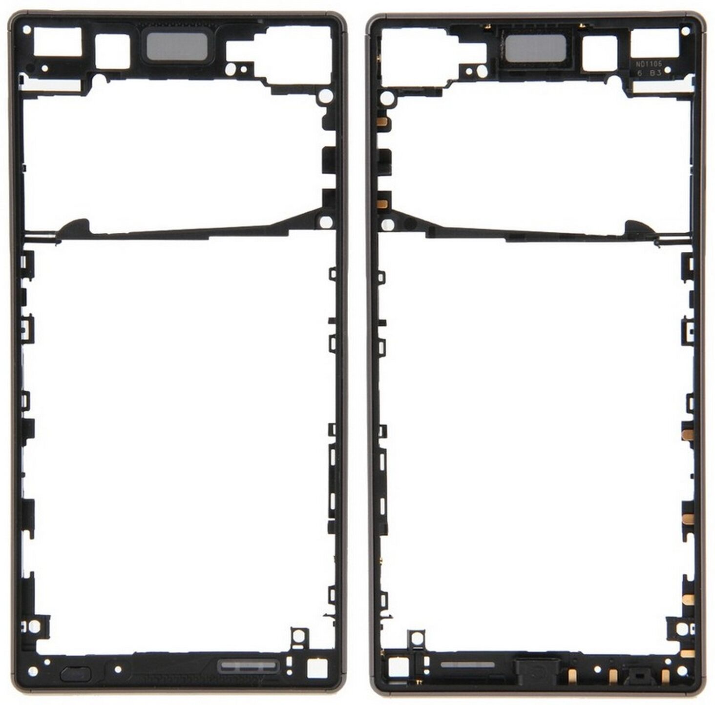 DIGITAL BAY FRONT CORNICE FRAME ANTERIORE LCD NERO PER SONY XPERIA Z5 DUAL SIM E6683