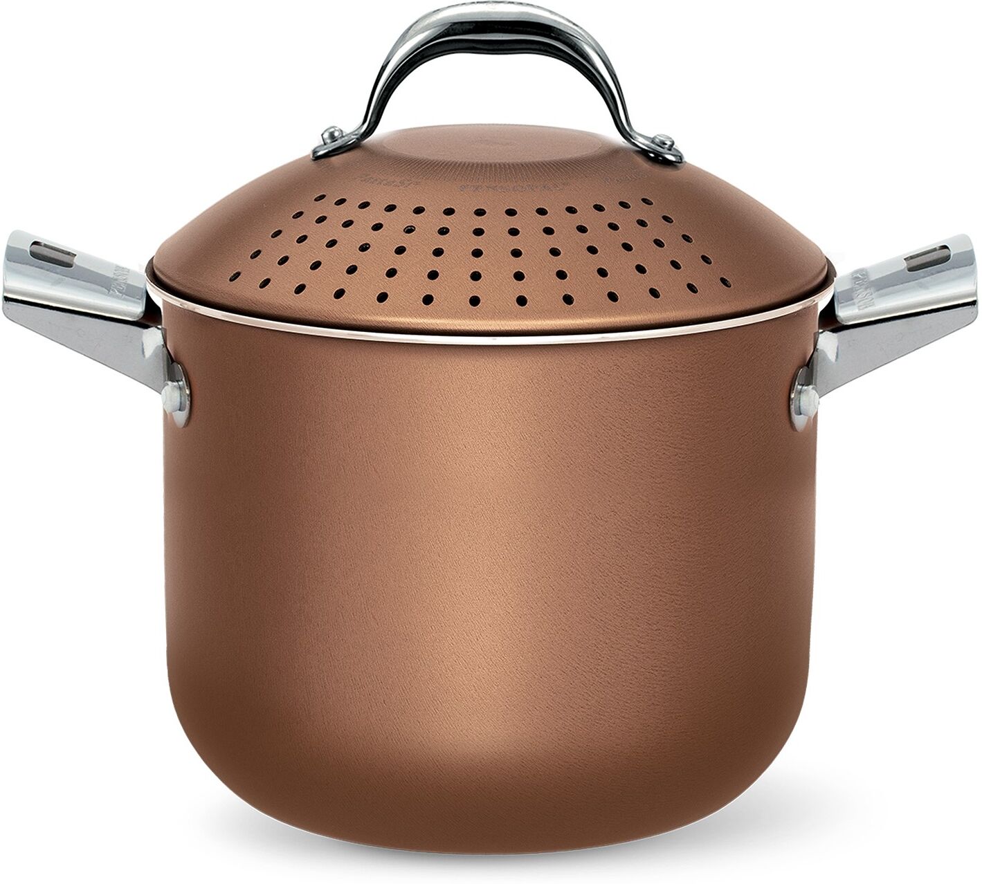 PENSOFAL Pastasì 5 Lt Family 20cm Maniglie Acciaio Inox Rivestimento Effetto Rame Biotank PENSOFAL Pastasì 5 Lt Family 20cm Maniglie Acciaio Inox Rivestimento Effetto Rame Biotank