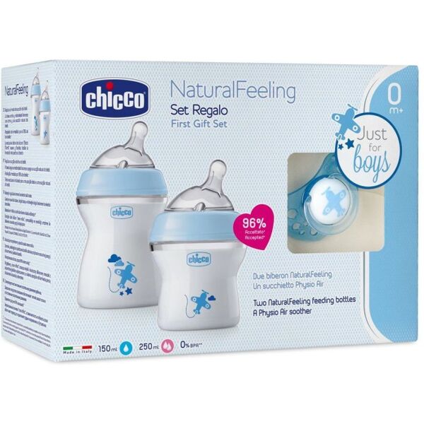 set regalo natural feeling bimbo chicco cofanetto