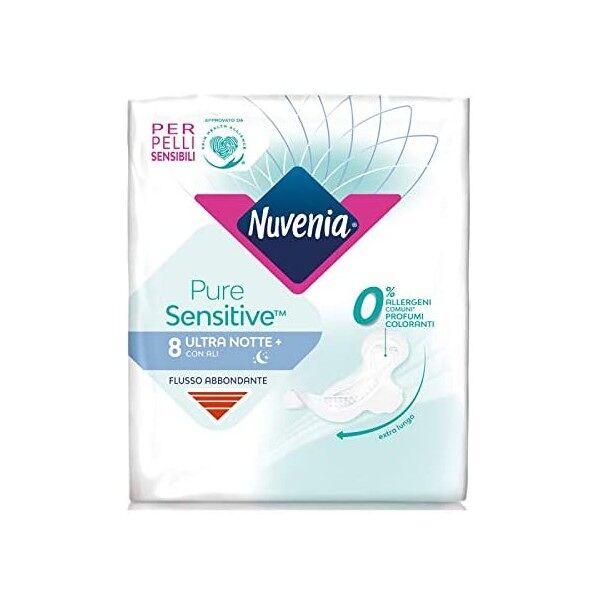 antica farmacia orlandi nuvenia pure sensitive ultra notte con ali pz.8