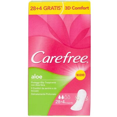 Johnson & Johnson Carefree Proteggi Slip Traspirante Con Aloe Vera Disteso Pz.28+4 Gratis Johnson & Johnson Carefree Proteggi Slip Traspirante Con Aloe Vera Disteso Pz.28+4 Gratis