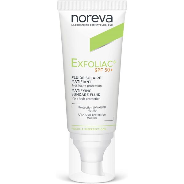 noreva italia srl exfoliac fluido solare opacizzante spf50+