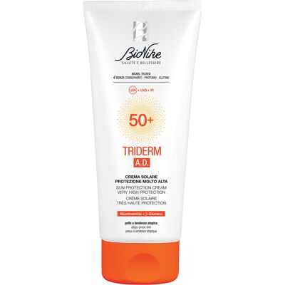 BioNike Triderm SPF50+ Crema Solare Idratante per Pelle atopica BioNike Triderm SPF50+ Crema Solare Idratante per Pelle atopica