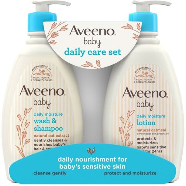 johnson & johnson daily care set aveeno baby 400ml+400ml