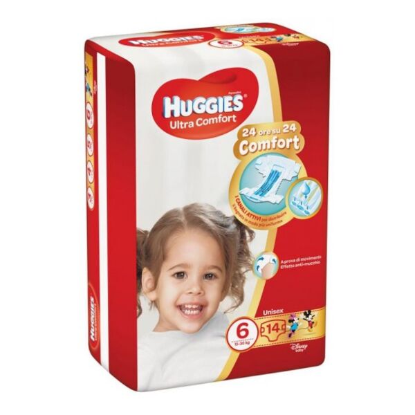 kimberly clark italia pannolino huggies ultra comfort base 6 14 pezzi (15-30kg)