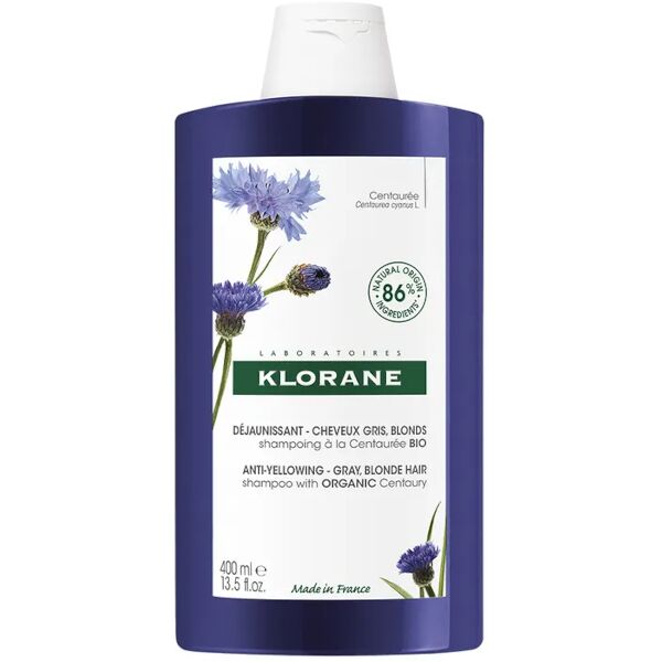 klorane shampoo alla centaurea bio anti-ingiallimento 400ml