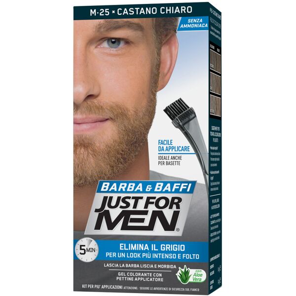 combe italia srl just for men barba e baffi m25 castano chiaro