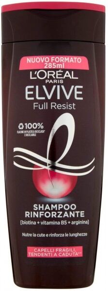 Antica Farmacia Orlandi L'Oreal Elvive Shampoo Rinforzante 285ml.Arginina Resist X3 Capelli Fragili Soggetti A Caduta