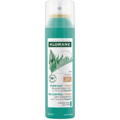 Shampoo secco tintato di Ortica Klorane - Capelli grassi, scuri, 150ml Shampoo secco tintato di Ortica Klorane - Capelli grassi, scuri, 150ml