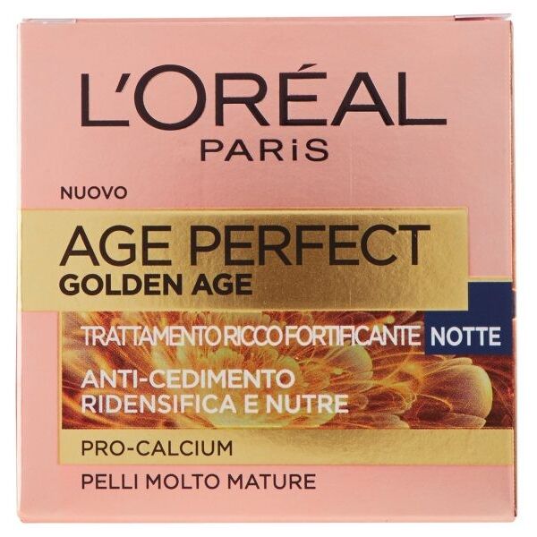 l'oreal perfect golden age trattamento fortificante notte 50ml.pelli molto mature