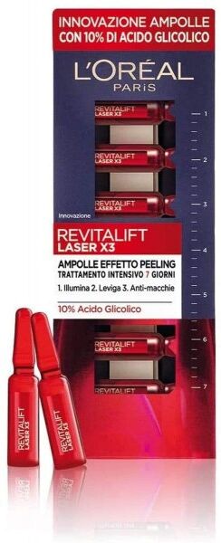 Antica Farmacia Orlandi L'Oreal Revitalift Laser X3 Ampolle Effetto Peeling Trattamento Intensivo 7 Giorni