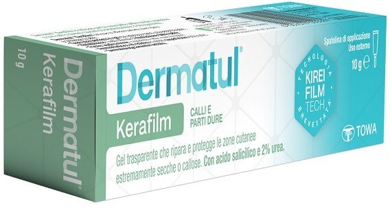 TOWA PHARMACEUTICAL SpA Dermatul Kerafilm 10 grammi trattamento cheratolitico per calli duroni e verruche cutanee 1 TOWA PHARMACEUTICAL SpA Dermatul Kerafilm 10 grammi trattamento cheratolitico per calli duroni e verruche cutanee