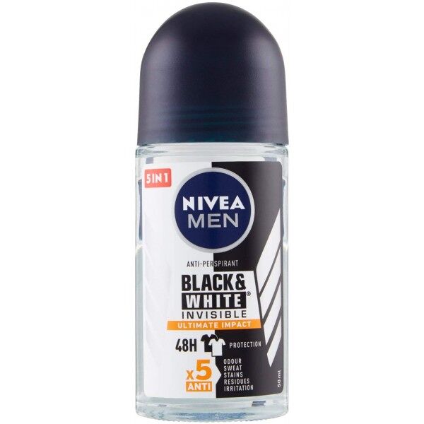antica farmacia orlandi nivea men deodorante roll on 50ml.invisible for black&white ultimate impact