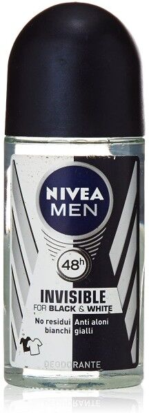 antica farmacia orlandi nivea men deodorante roll on 50ml.invisible for black&white