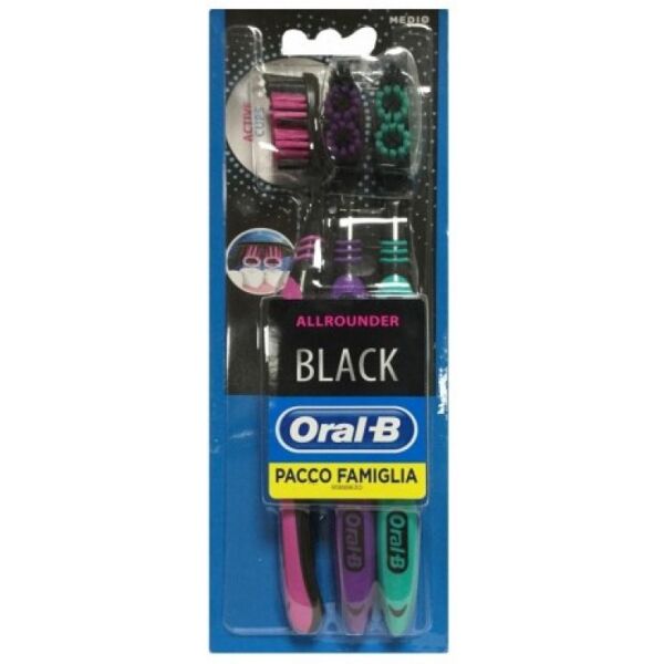 procter & gamble srl oral-b® spazzolino manuale robin hood black 40 medio 3 pezzi