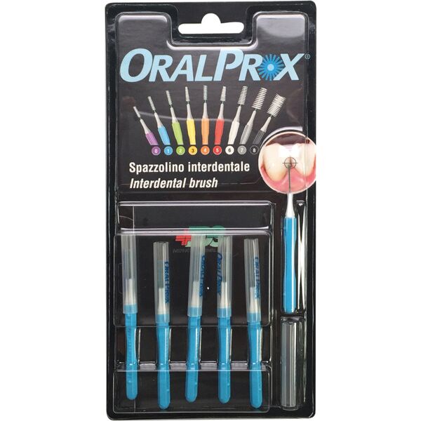 international dental oralprox blister 6 pezzi mis 1 azzurro