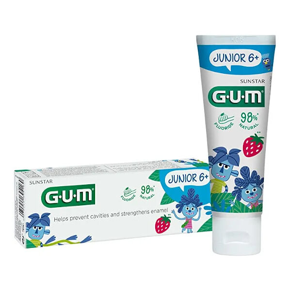 sunstar italiana srl gum junior dentifricio bambini 7/12 fluoro 1000 ppm 50ml