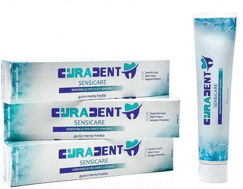 cura farma curadent dentifricio sensicare denti sensibile 75 ml