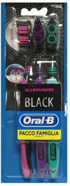 procter & gamble srl oral-b® spazzolino manuale robin hood black 40 medio 3 pezzi