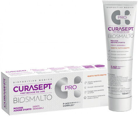 curasept biosmalto dentifricio mousse sensibili 50ml