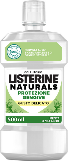 Johnson & Johnson Protezione Gengive Listerine Naturals Colluttorio Gusto Delicato 500ml