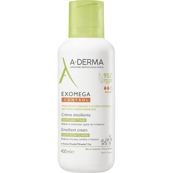 aderma (pierre fabre it.spa) exomega control balsamo emolliente a-derma 400ml