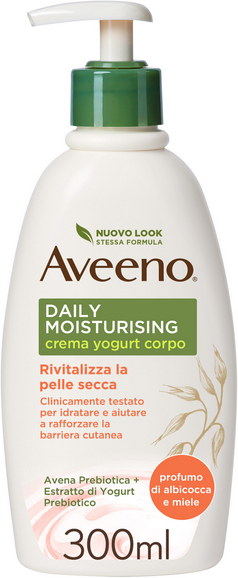 Johnson & Johnson Aveeno Crema Corpo Yogurt Albicocca E Miele 300ml