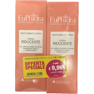 Zeta Farmaceutici Euphidra Crema Riducente - Effetto Caldo 2 Pezzi Zeta Farmaceutici Euphidra Crema Riducente - Effetto Caldo 2 Pezzi