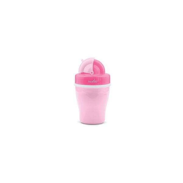 anteprima brands international nuvita tazza con cannuccia e doppio isolamento termico rosa18 m+ 200 ml