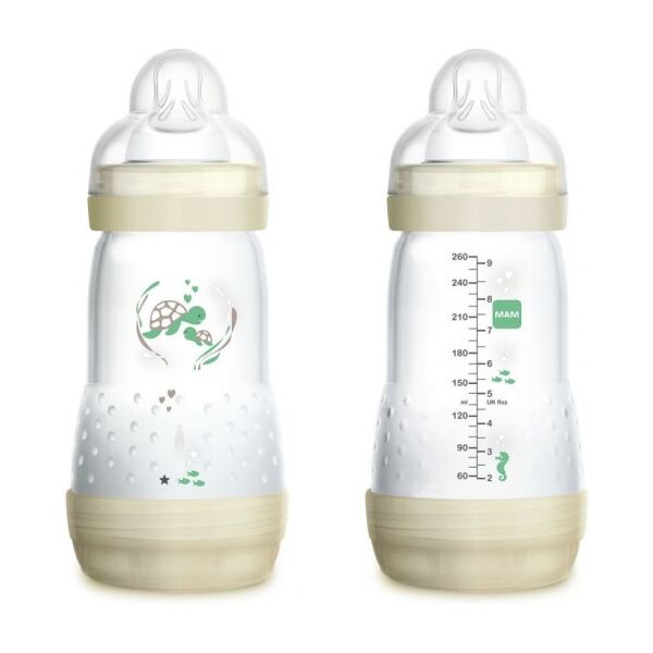 baby italia mam biberon easy start 260ml doppia confezione neutro