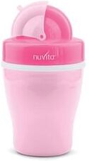 anteprima brands international nuvita tazza con cannuccia e doppio isolamento termico rosa18 m+ 200 ml