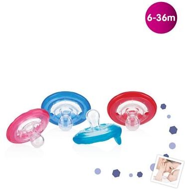 nuby-new valmar nuby natural flex succhietto softflex silicone ciliegia 0 6mesi