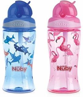 nuby-new valmar nuby tazza tritan con cannuccia da 360ml