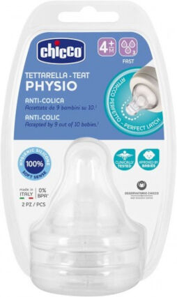 chicco tettarella perfect 5 3 fori silicone 4m 2 pezzi