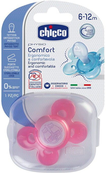 succhicco comfort silicone girl 6-12m 1 pezzo