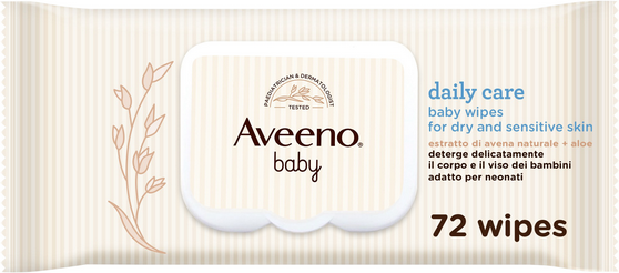 Johnson & Johnson Aveeno Baby Salviette 72 Pezzi