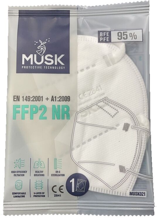 dispositivi anti-covid mascherina ffp2 bianca musk 10pz