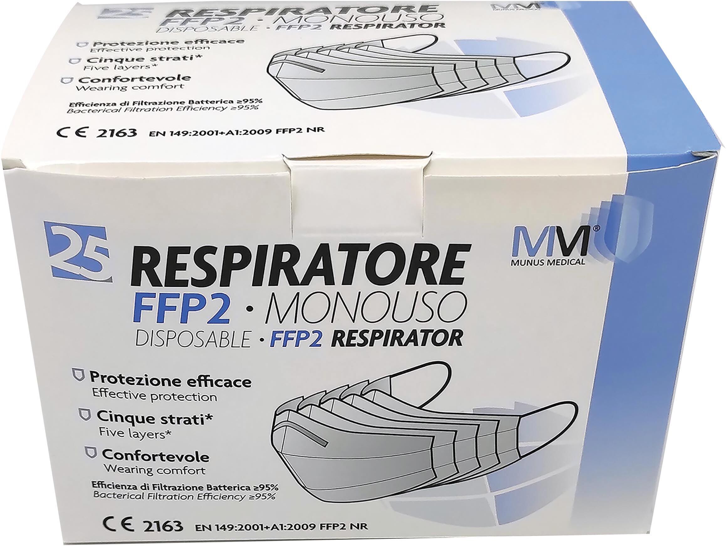 munus international srl munusmed respiratore ffp2 25pz