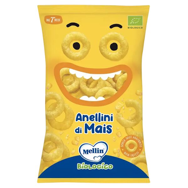 mellin snack bio anellini di mais 15g 7mesi+