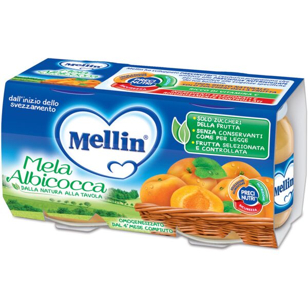 omogeneizzato mellin mela albicocca 2x100g