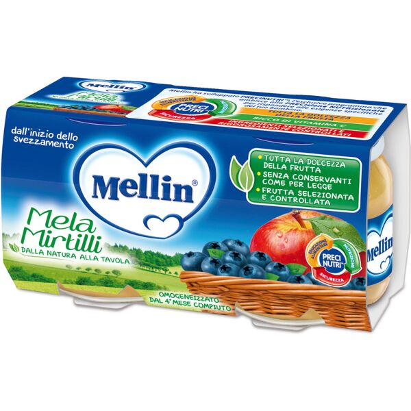 omogeneizzato mellin mela mirtillo 2x100g